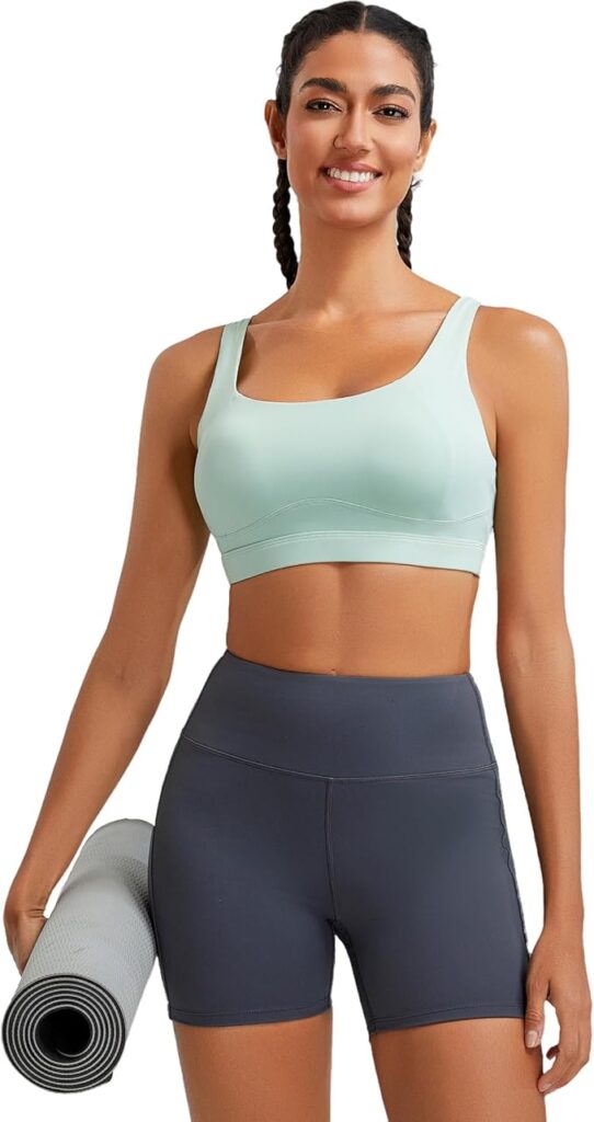 Running Girl Sports Bra for Women High Support Workout Bra