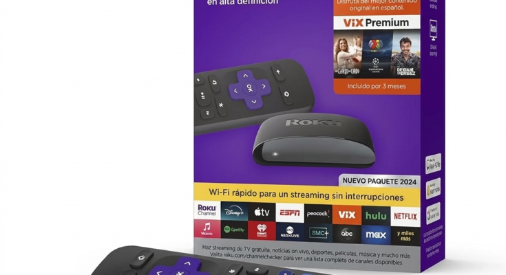 Roku Streaming Stick 4K device and remote