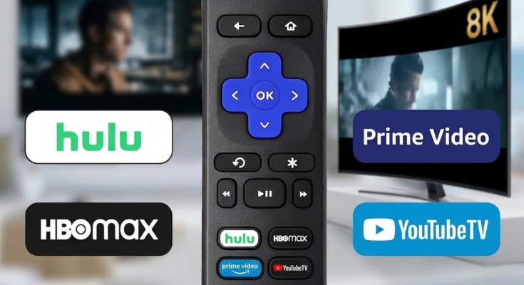 EWOS Replacement Remote for Roku TV