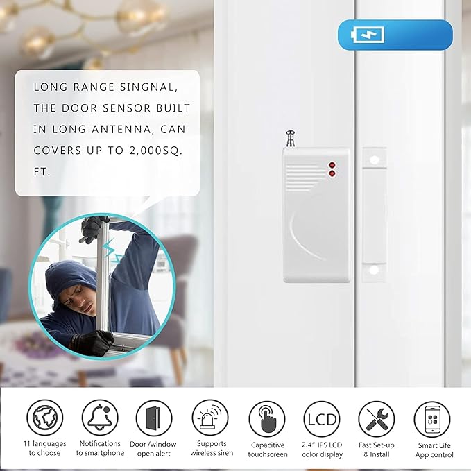 WiFi + 4G GSM Smart Home Alarm System main panel⁠