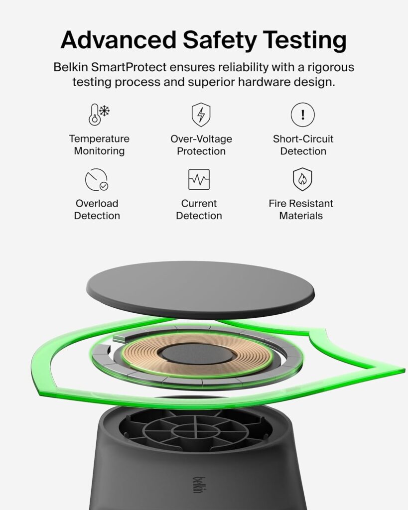 Belkin BoostCharge Pro 2-in-1 Magnetic Wireless Charging Pad clutter-free desk⁠